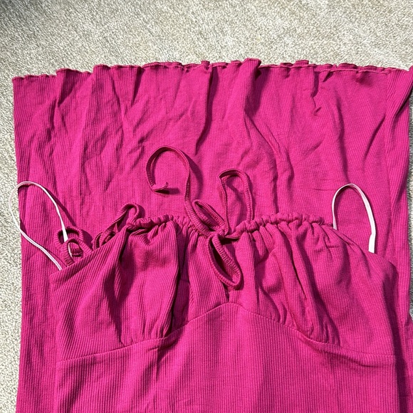 New Sexy Pink Cami Midi Dress - Picture 7 of 7